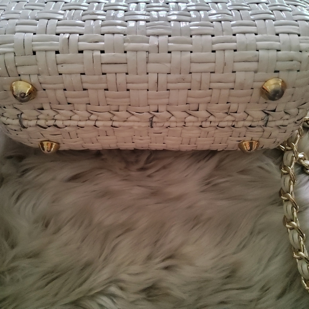Authentic Vintage 1960's Rodo White Basket Weave Made in Italy EUC - Picture 6 of 16